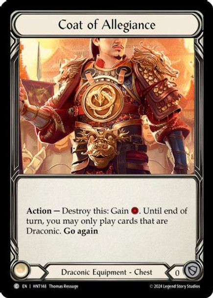 [FAB15 1st][HNT-148](C) Coat of Allegiance (Cold Foil)
