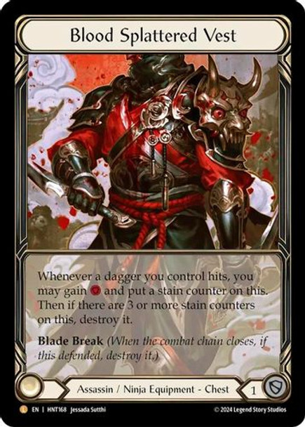 [FAB15 1st][HNT-168](L) Blood Splattered Vest (Extended Art) (Cold Foil)