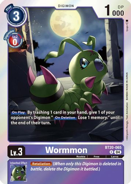 [BT20-065](R) Wormmon (Foil)
