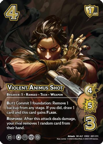 [CR02-207/211](SR-ALT) Violent Animus Shot (Alternate Art) (Foil)