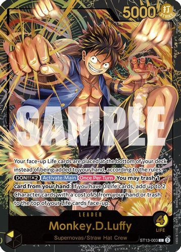 [ST13-003] Monkey.D.Luffy (PCC Leader Collection) (Foil)