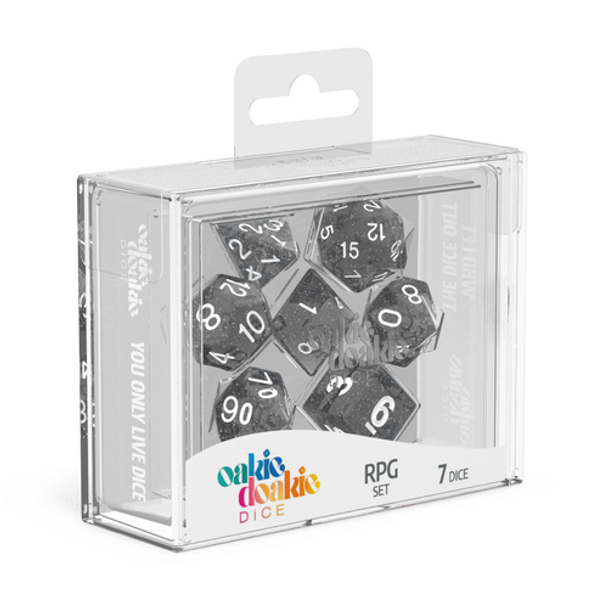 Oakie Doakie Dice RPG Set Speckled - Black (7)