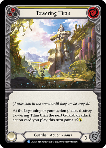 FAB03 CRU-030R Towering Titan (Yellow) Rainbow Foil (Unl ed)