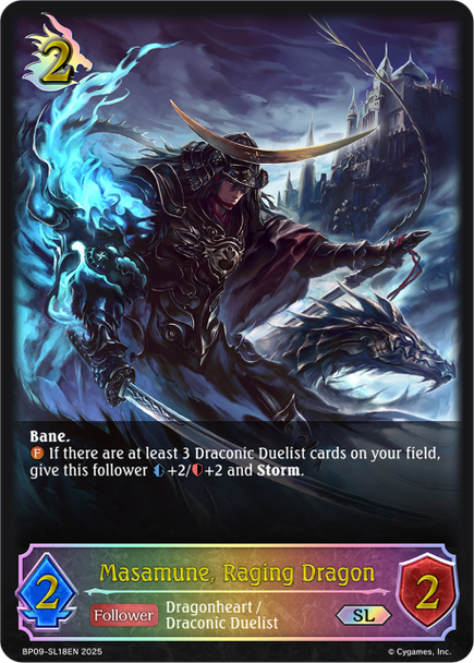 [BP09-SL18EN](SL) Masamune, Raging Dragon (Super Legendary)