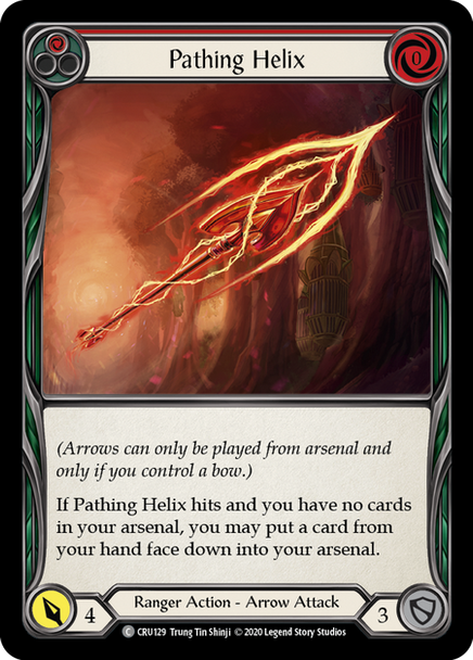 FAB03 CRU-129C Pathing Helix (Red) Rainbow Foil (Unl ed)