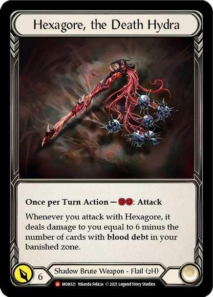 FAB04 MON-121M Hexagore, the Death Hydra Rainbow Foil (Unl ed)