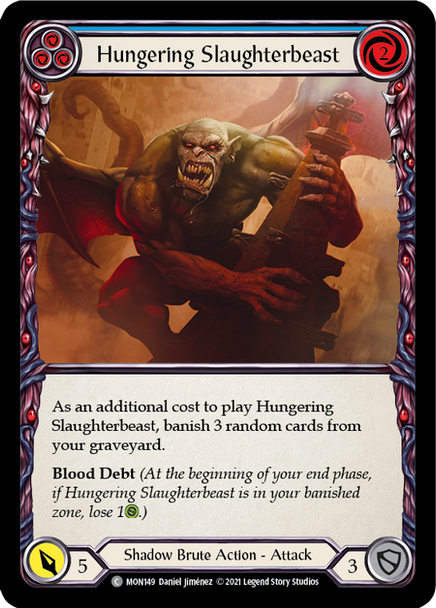 FAB04 MON-149C Hungering Slaughterbeast (blue) Rainbow Foil (Unl ed)