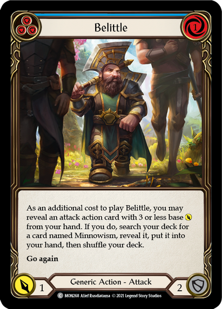 FAB04 MON-268C Belittle (blue) Rainbow Foil (Unl ed)