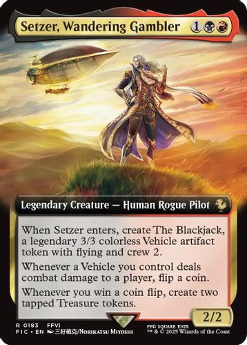 [FIC-0183](R) Setzer, Wandering Gambler (Extended Art) (Foil)