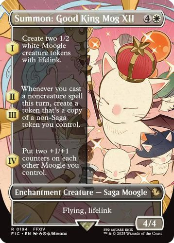 [FIC-0194](R) Summon: Good King Mog XII (Borderless) (Foil)