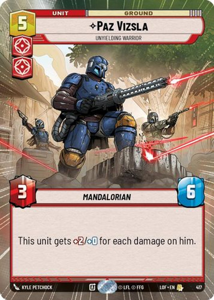 [05-LOF-EN-0417](R) Paz Vizsla - Unyielding Warrior (Hyperspace)
