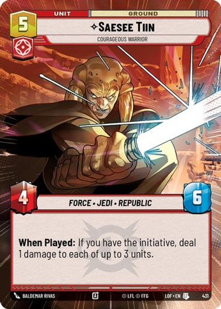 [05-LOF-EN-0431](U) Saesee Tiin - Courageous Warrior (Hyperspace)