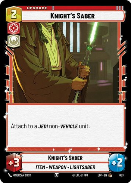 [05-LOF-EN-0653](C) Knight's Saber (Foil)