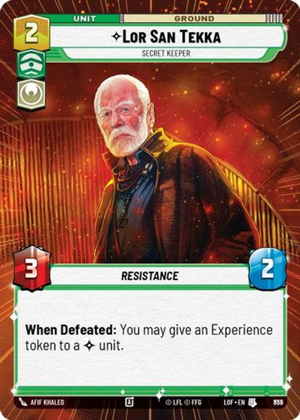 [05-LOF-EN-0835](U) Lor San Tekka - Secret Keeper (Hyperspace) (Foil)