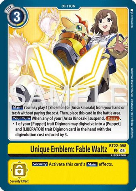 [BT22-098](U) Unique Emblem: Fable Waltz