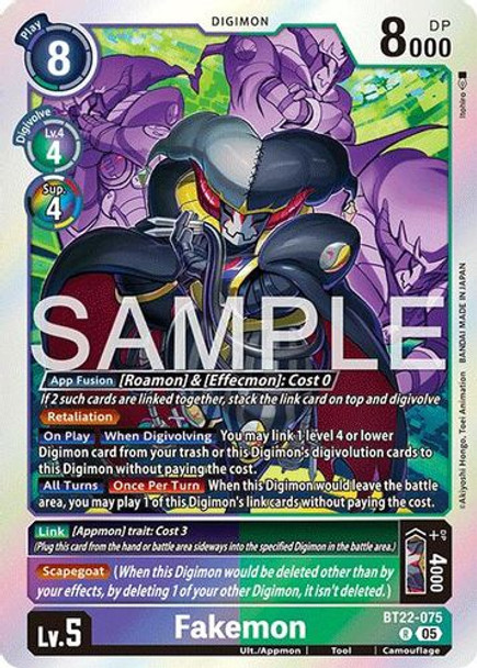 [BT22-075](R) Fakemon (Foil)