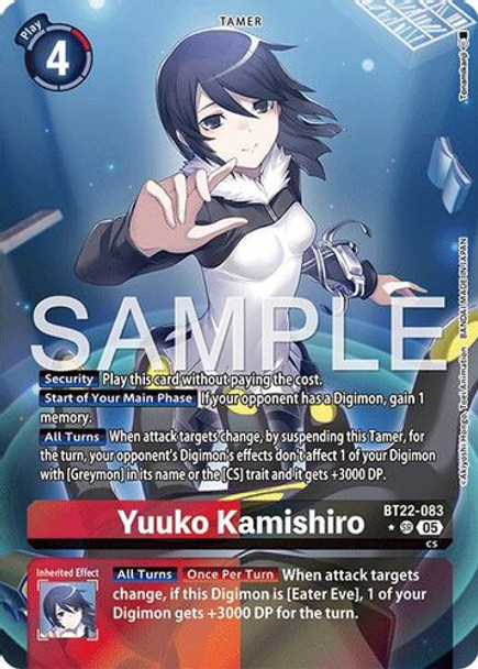 [BT22-083](SR) Yuuko Kamishiro (1 Star Alt Art) (Foil)