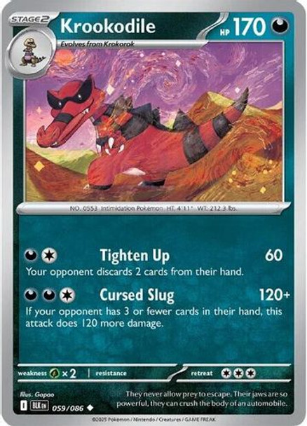 [SV10a][BLK-059/086](UC) Krookodile (Reverse Holo)