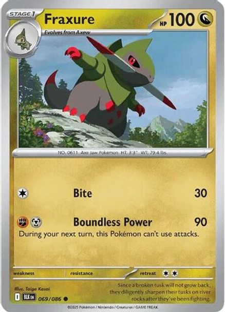 [SV10b][BLK-069/086](C) Fraxure (Poke Ball Holo)