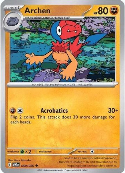 [SV10d][WHT-050/086](UC) Archen (Reverse Holo)