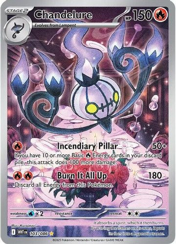 [SV10d][WHT-103/086](GR) Chandelure (Holo)