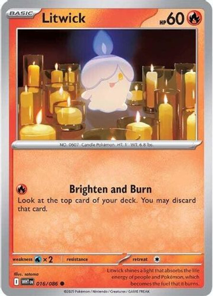 [SV10e][WHT-016/086](C) Litwick (Poke Ball Holo)