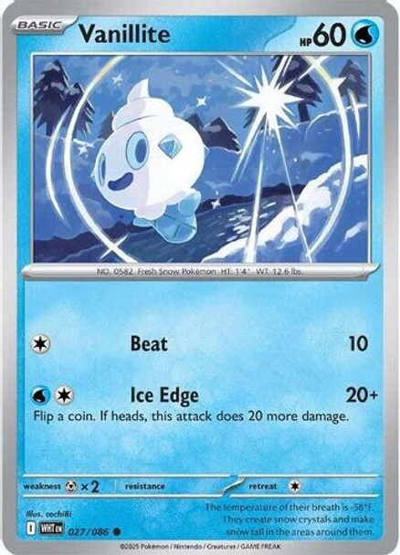[SV10e][WHT-027/086](C) Vanillite (Poke Ball Holo)
