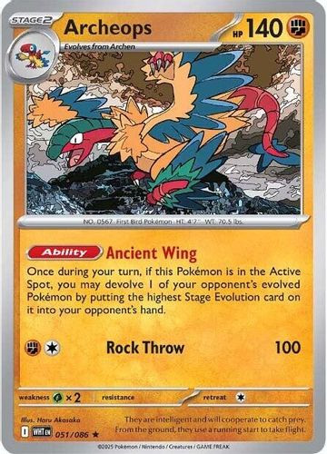 [SV10e][WHT-051/086](R) Archeops (Poke Ball Holo)