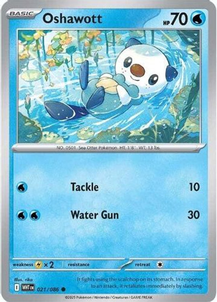 [SV10f][WHT-021/086](C) Oshawott (Master Ball Holo)