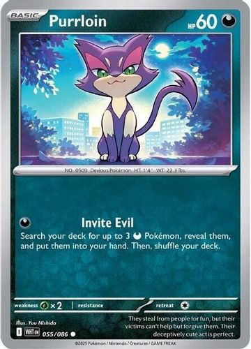 [SV10f][WHT-055/086](C) Purrloin (Master Ball Holo)