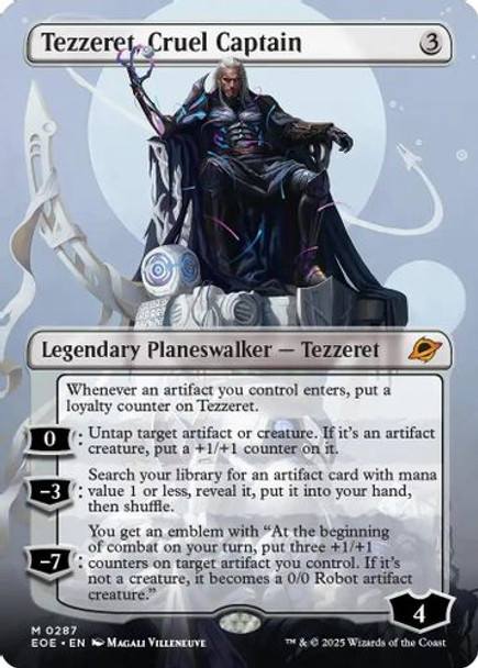 [EOE-0287](M) Tezzeret, Cruel Captain (Borderless) (Foil)