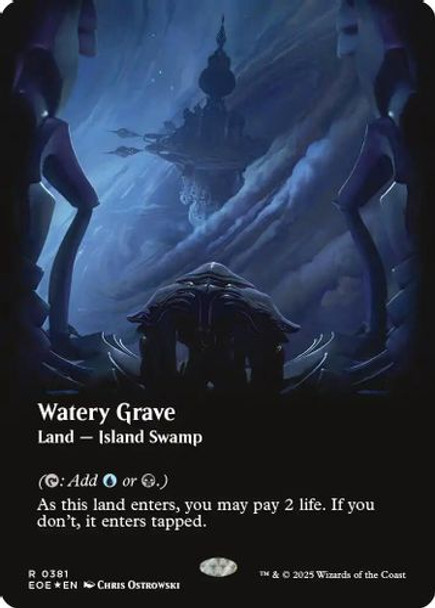 [EOE-0381](R) Watery Grave (Borderless) (Galaxy Foil)