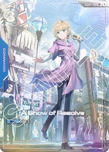 [GD01-100](U+) A Show of Resolve {Alt Art} {Foil}