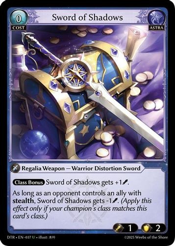 |GA07|<1st>[DTR-EN-037](U) Sword of Shadows