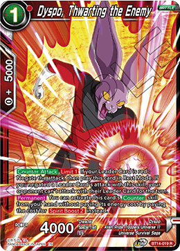 BT14-019R Dyspo, Thwarting the Enemy (Prerelease Stamped)