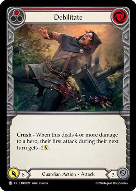 [FAB17 1st][MPG-070](C) Debilitate (Red)