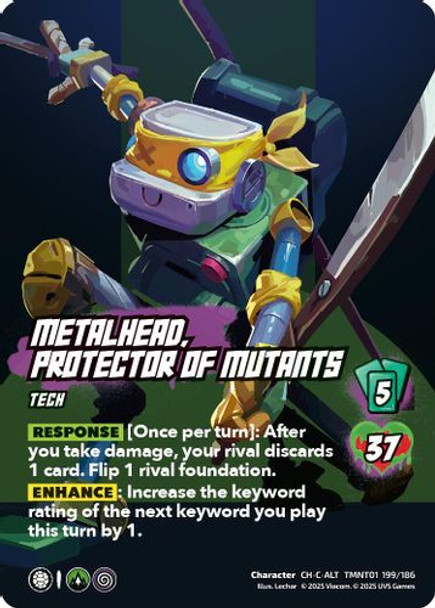 [TMNT01-199/186](CH-C-ALT) Metalhead, Protector of Mutants (Alternate Art) (Foil)