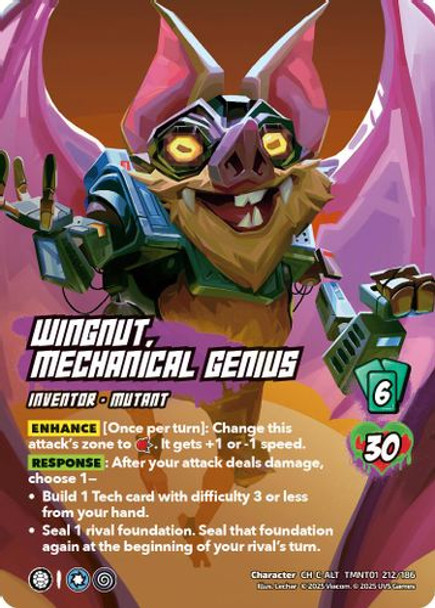 [TMNT01-212/186](CH-C-ALT) Wingnut, Mechanical Genius (Alternate Art) (Foil)