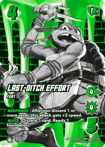 [TMNT01-223/186](UR-ALT) Last-Ditch Effort (Alternate Art) (Foil)