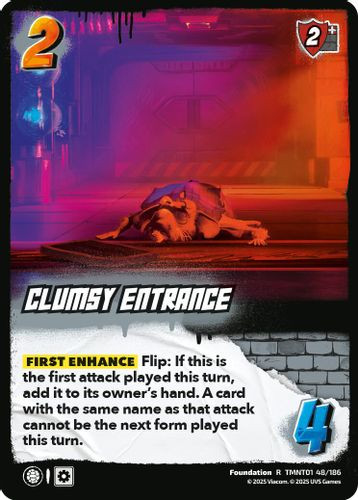 [TMNT01-048/186](R) Clumsy Entrance (Foil)