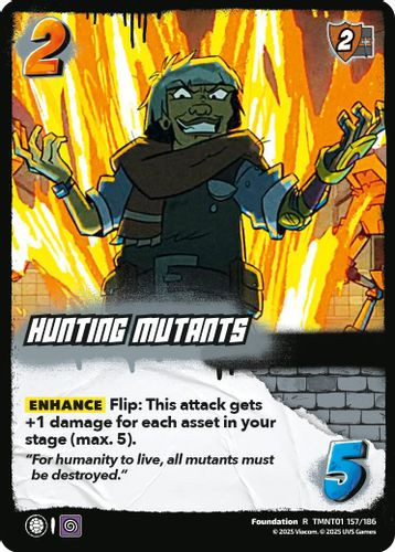 [TMNT01-157/186](R) Hunting Mutants (Foil)