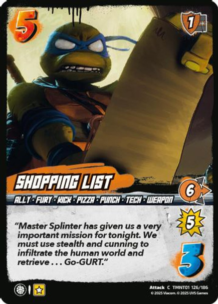 [TMNT01-126/186](C) Shopping List