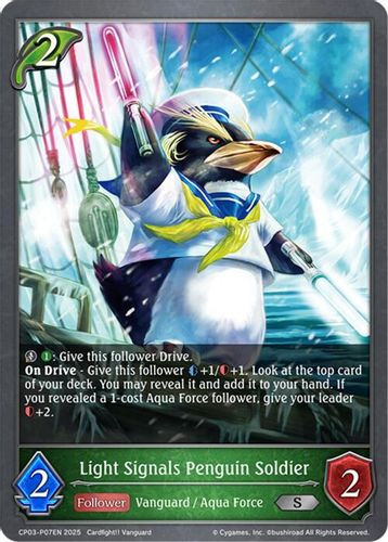 [CP03-P07EN](PS) Light Signals Penguin Soldier (Premium Foil)
