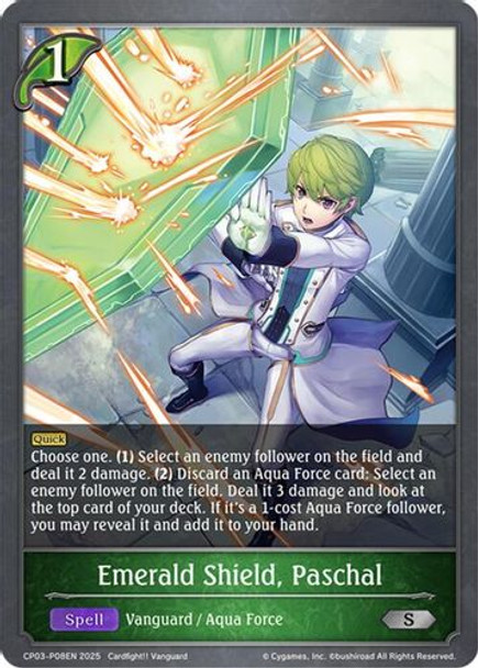 [CP03-P08EN](PS) Emerald Shield, Paschal (Premium Foil)