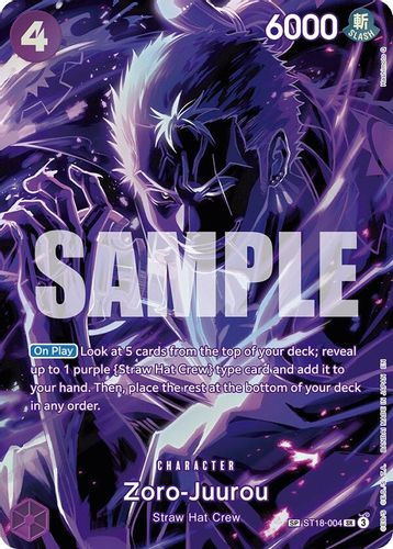 [ST18-004] Zoro-Juurou (OP-12 Reprint) (Foil)