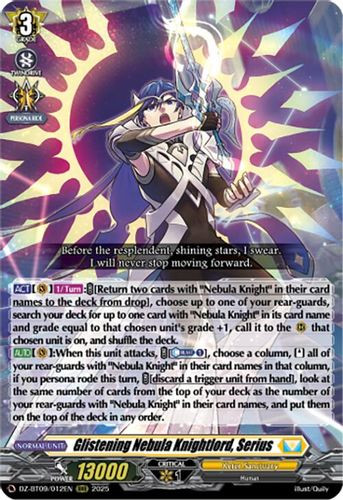 [DZ-BT09/012EN](RRR) Glistening Nebula Knightlord, Serius