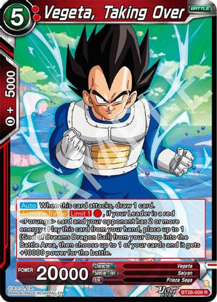[BT28-009](R) Vegeta, Taking Over (Foil)