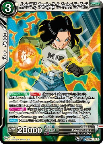 [BT28-121](R) Android 17, Teaming Up to Protect the Earth (Foil)