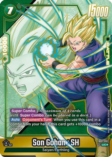 [FB07-057](UC) Son Gohan : SH (1 Star Alt Art) (Foil)