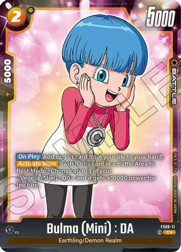 [FS08-11](C) Bulma (Mini) : DA {1 Star Alt Art} {Foil}